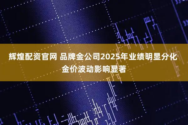 辉煌配资官网 品牌金公司2025年业绩明显分化 金价波动影响显著
