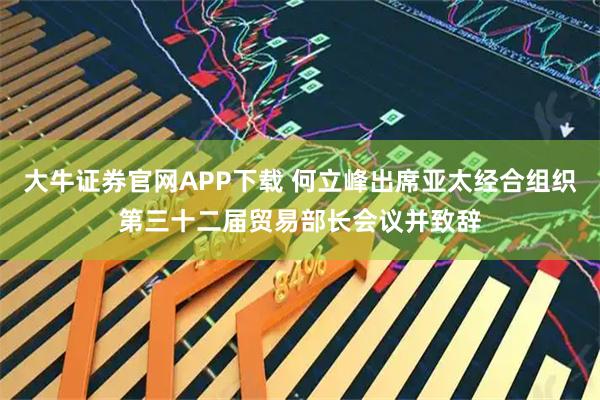 大牛证券官网APP下载 何立峰出席亚太经合组织第三十二届贸易部长会议并致辞